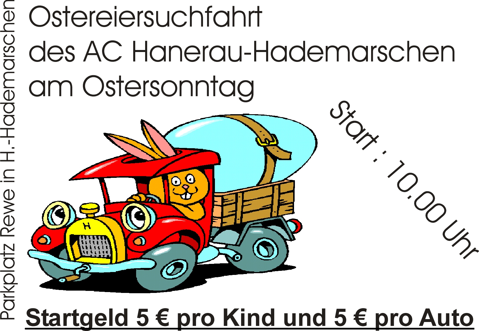 Ostereiersuchfahrt Plakat mit Preis
